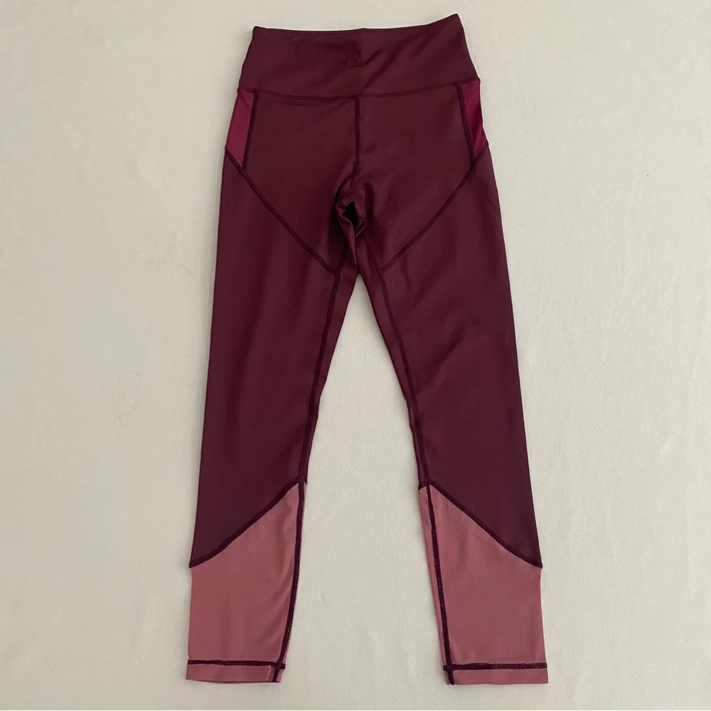 XXIV Active Womens Tempo Leggings XS 7/8 High Waisted Mesh Panels Gym Activewear